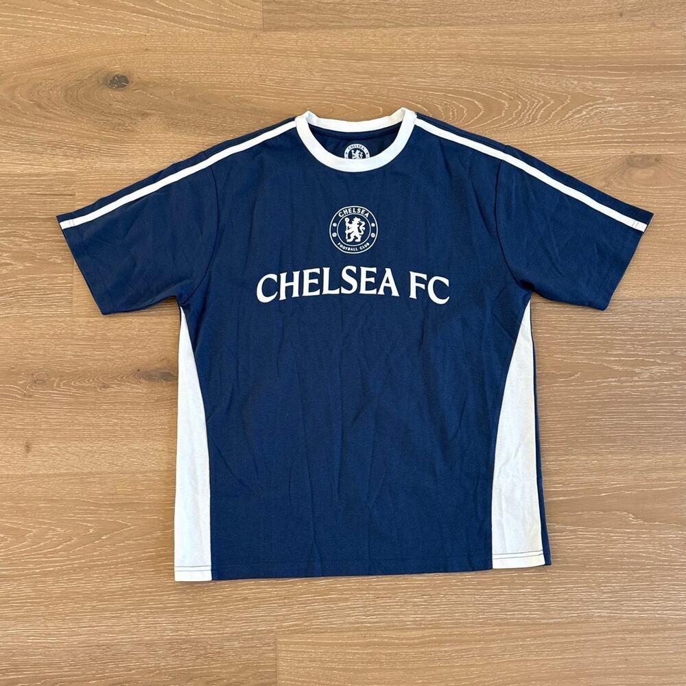 Goodie Two Sleeves Mens Chelsea FC Soccer Shirt Size M Blue White